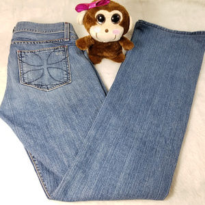 Habitual Straight Leg Mid Rise Blue Jeans Denim